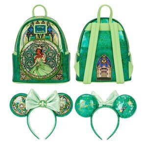 Loungefly Disney Tiana Princess and the frog Backpack & ears NWT
